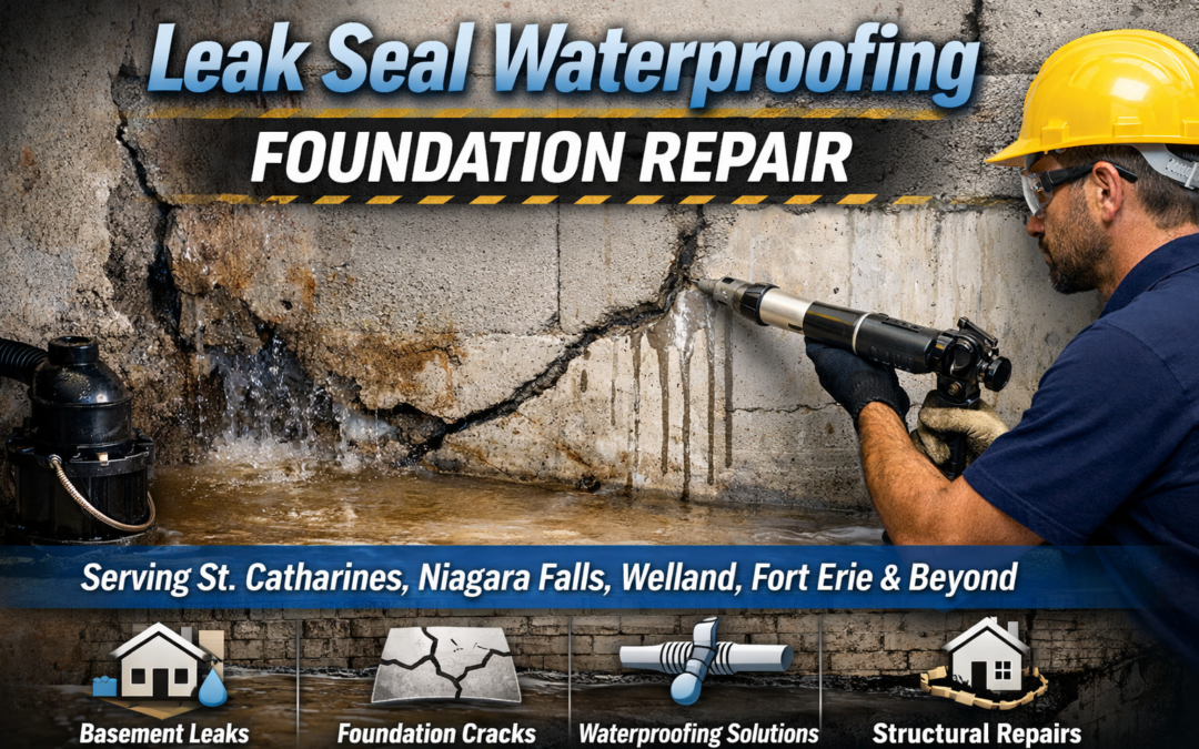 Leak Seal Waterproofing Foundation Repair in Niagara Region